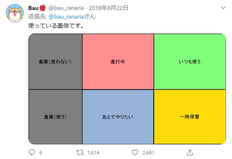 日本網友@bau_ranaria「這是我現在使用的桌面。」（2018/ 8/ 22）